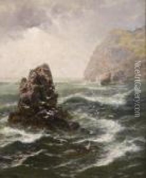 Teelin Bay, Donegal Oil Painting - Thomas Rose Miles