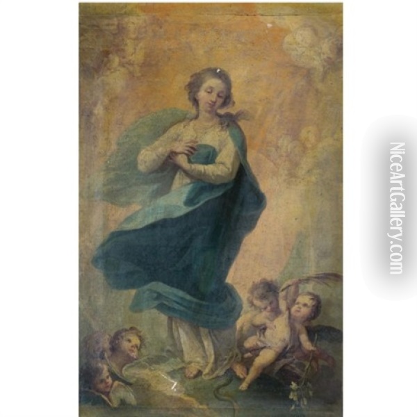 The Immaculate Conception Oil Painting - D. Francisco Bayeu y Subias