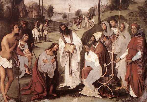 Conversion of St Valerian 1505-06 Oil Painting - Lorenzo Costa