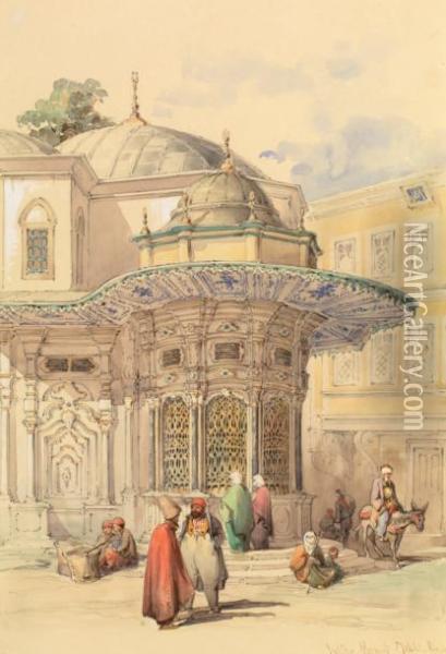 Sultan Hamit Sebili Oil Painting - Amadeo Preziosi
