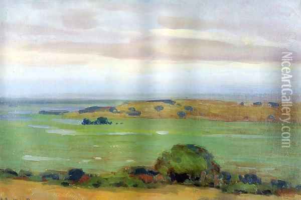 In the Shadow of the Thundercloud 1908 Oil Painting - Arthur Wesley Dow