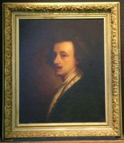 Self Portrait, After Van Dyck Oil Painting - William Bright Morris