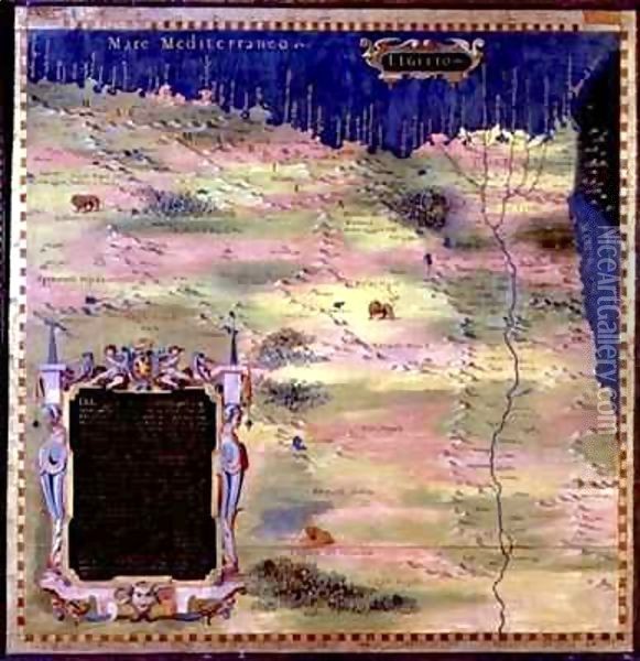 Map of Sixteenth Century Egypt Oil Painting - Egnazio Stefano and Danti Bonsignori
