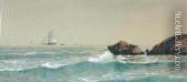 Sailing Offshore Oil Painting - Edmund Darch Lewis