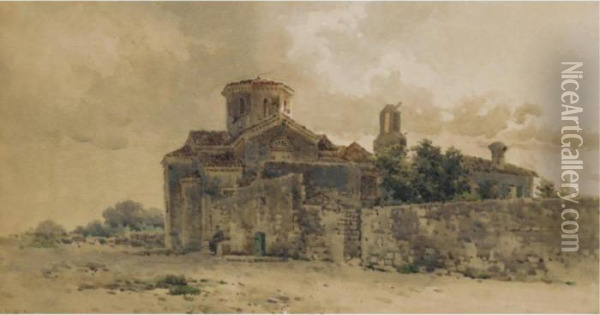 Church Of St Jason, Corfu Oil Painting - Angelos Giallina