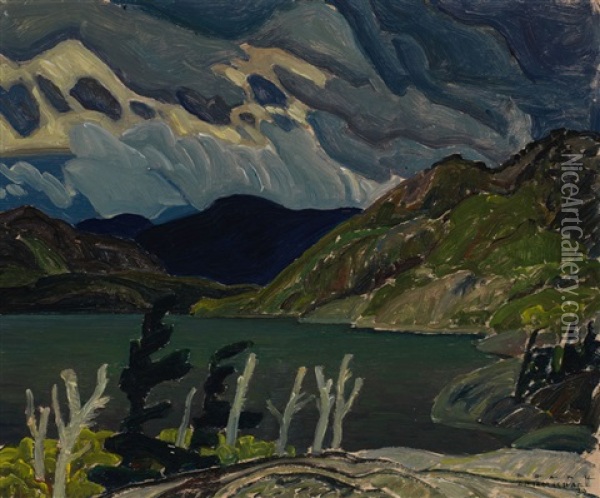 Storm Over Hills, Cranberry Lake Oil Painting - Franklin Carmichael