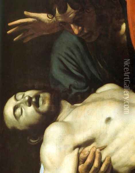 The Entombment (detail) Oil Painting - Caravaggio