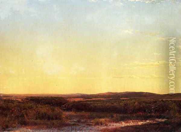 Meadows, Atlantic City Oil Painting - William Trost Richards