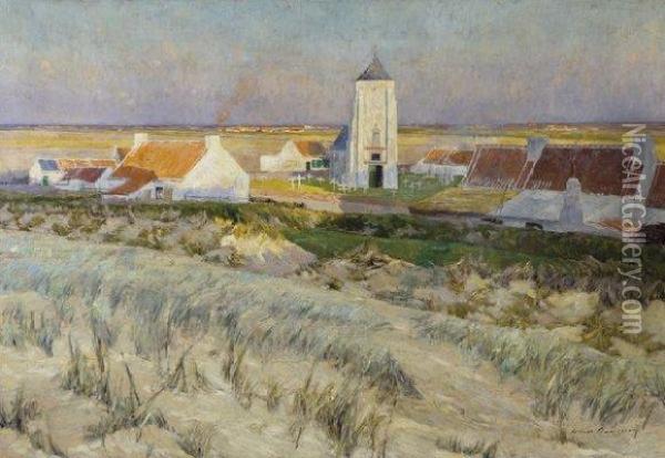 L'eglise Des Dunes De Mariakerke Oil Painting - Albert Baertsoen