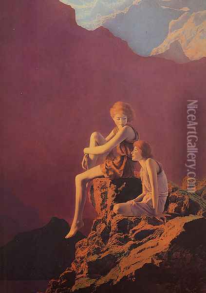 Contentment Oil Painting - Maxfield Parrish