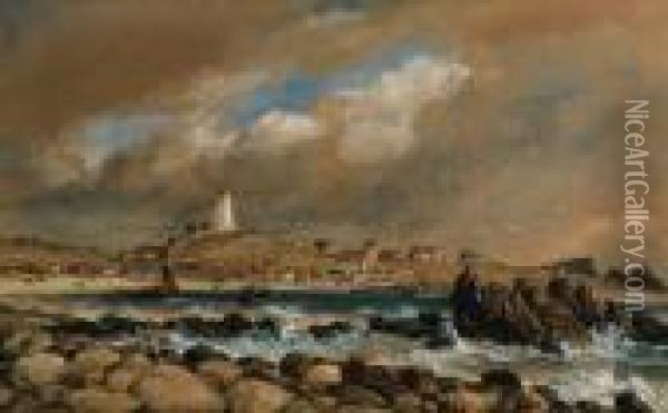 St Agnes, Scilly Isles Oil Painting - Edward William Cooke