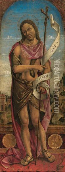 Saint John The Baptist Oil Painting - Vincenzo Foppa