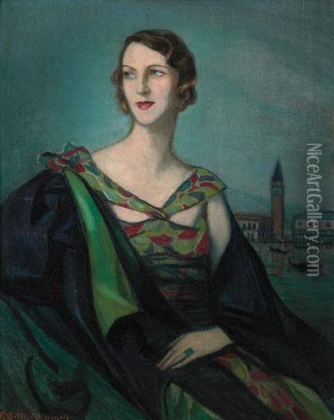 Dama En Venecia Oil Painting - Federico Beltran-Masses