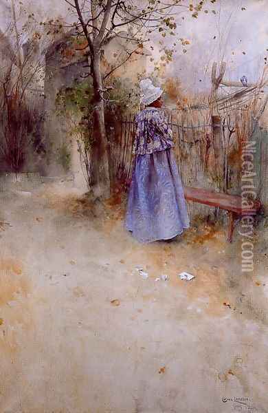 Autumn Oil Painting - Carl Larsson
