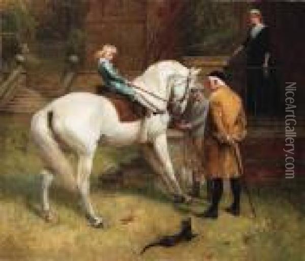 In His Father's Footsteps Oil Painting - Samuel Edmund Waller