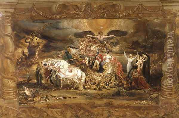 The Triumph of Arthur (1769-1852) Duke of Wellington Oil Painting - James Ward