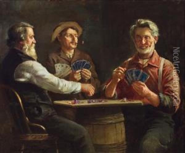 A Hand Of Poker Oil Painting - Abbott Fuller Graves