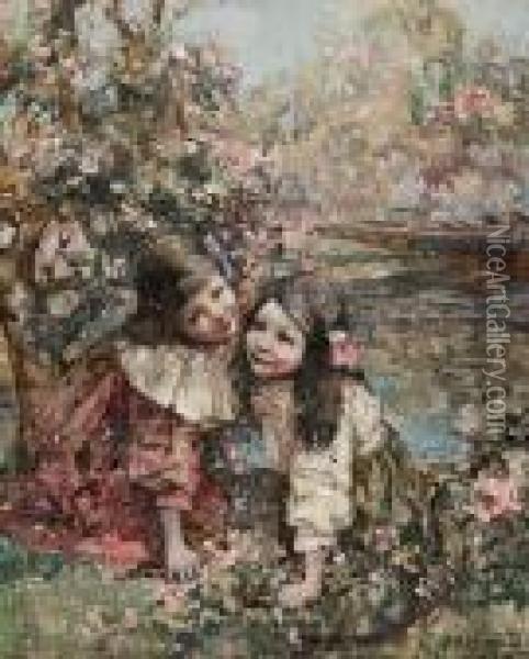 Blossom Time Oil Painting - Edward Atkinson Hornel