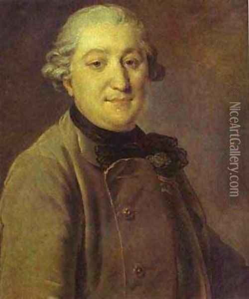 Portrait Of Count I G Orlov 1762-65 Oil Painting - Fedor Rokotov