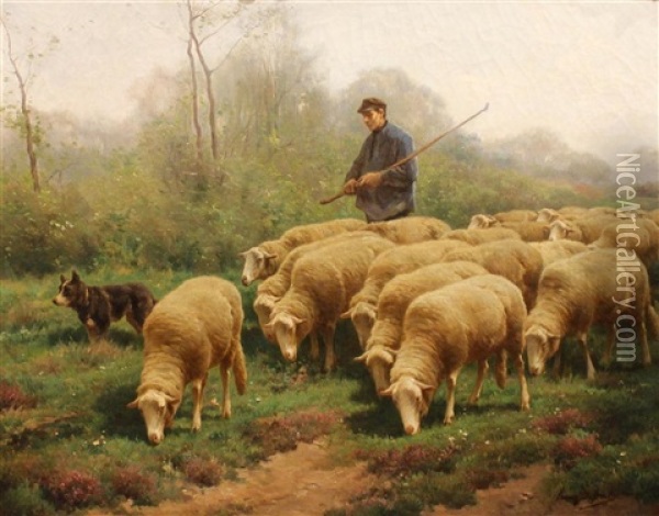 Shepherd And His Flock Oil Painting - Franz De Beul