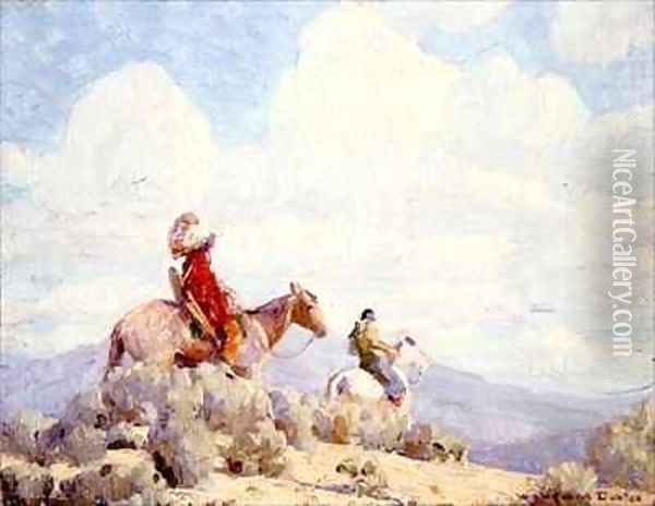 Indians of Taos Oil Painting - W. Herbert Dunton