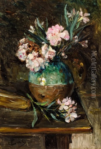Blumen In Vase Oil Painting - Paul-Maurice-Gustave Chatry
