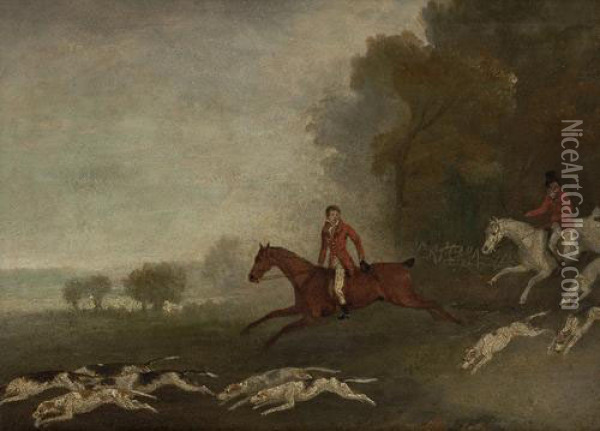 Huntsmen And Hounds Oil Painting - Richard Barrett Davis