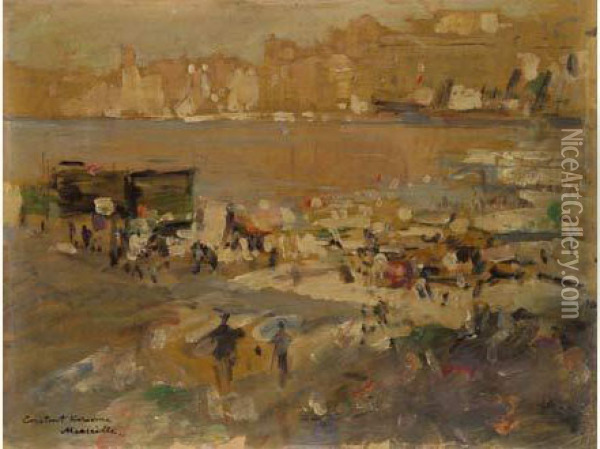 Le Port Vieux Marseille Oil Painting - Konstantin Alexeievitch Korovin