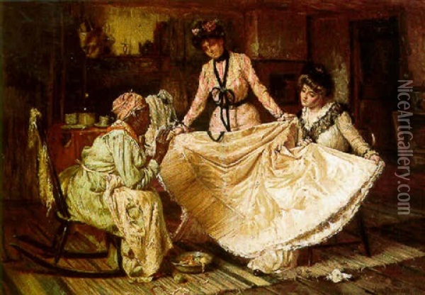 The Dressmaker Oil Painting - Harry Herman Roseland