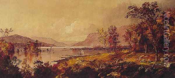 Greenwood Lake, New Jersey, in September Oil Painting - Jasper Francis Cropsey