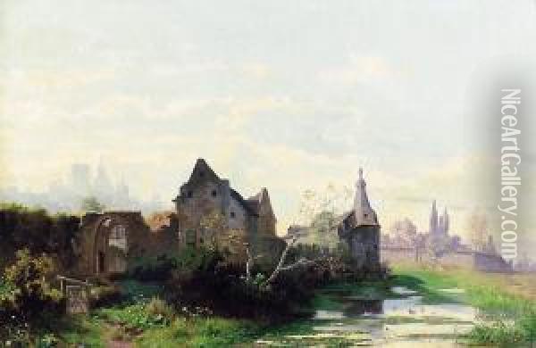 Borgruiner 1864 Oil Painting - Ludwig Munthe