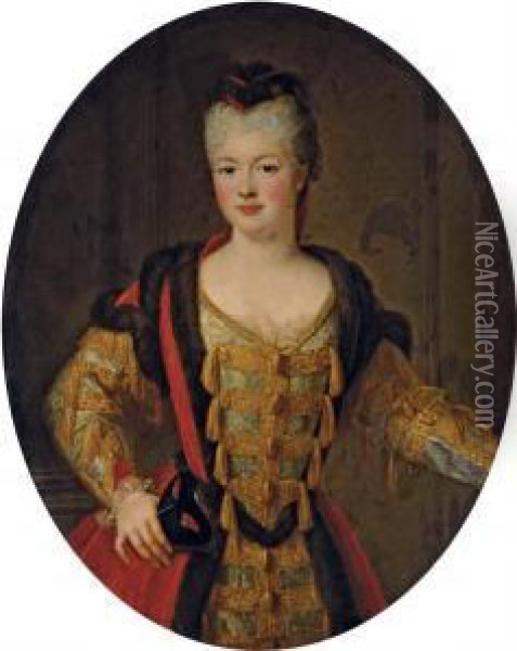 Portrait De Louise-adelaide De Bourbon-conti Oil Painting - Pierre Gobert