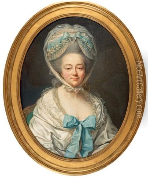 Portrait De Femme Oil Painting - Johann Ernst Heinsius
