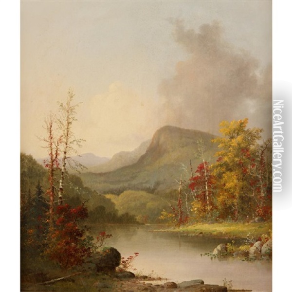 Autumn Mountain Scene Oil Painting - George Henry Durrie