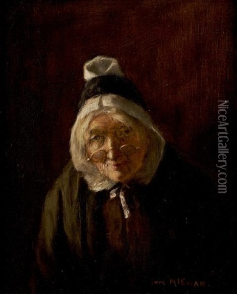 Granny Oil Painting - Tom Mcewan