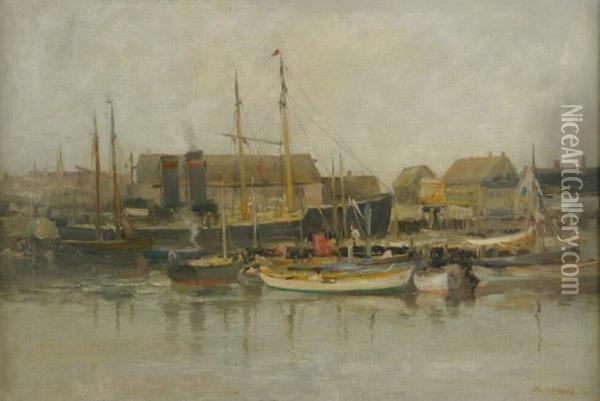 Gloucester Harbor Oil Painting - Charles Paul Gruppe