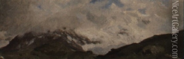 Gewitterhimmel Im Gebirge Oil Painting - Albert Anker