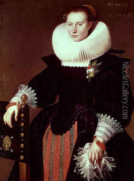 Portrait of a Woman Oil Painting - Cornelis De Vos