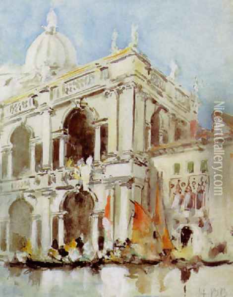 A palazzo in Venice Oil Painting - Hercules Brabazon Brabazon
