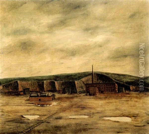 Fabriklandschaft Oil Painting - Joachim (Hans Boetticher) Ringelnatz