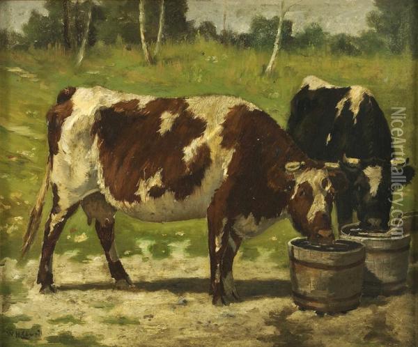 In From The Pasture Oil Painting - Wilbur H. Lansil