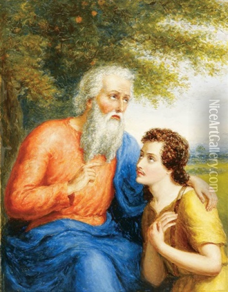 Abraham And Isaac Oil Painting - Edward Armitage