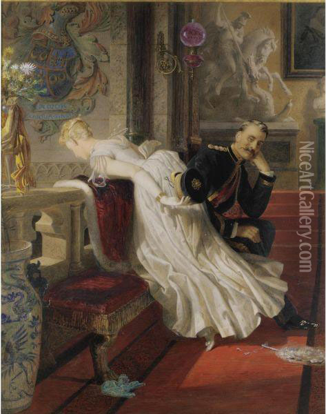 Amor Vincit Omnia Oil Painting - Edward Henry Corbould