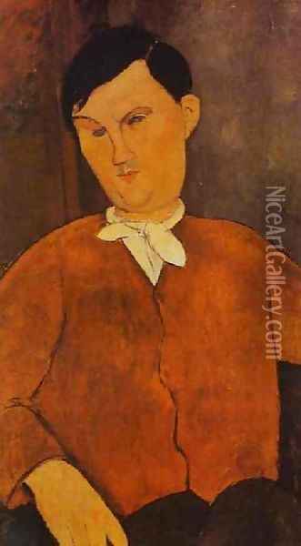 Monsieur Deleu Oil Painting - Amedeo Modigliani