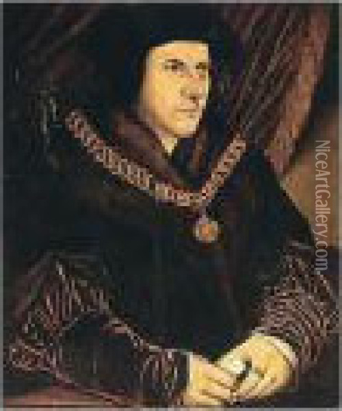Portrait Of Sir Thomas More Oil Painting - Hans Holbein the Younger