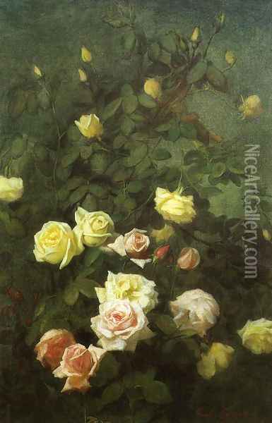 Roses 2 Oil Painting - George Cochran Lambdin