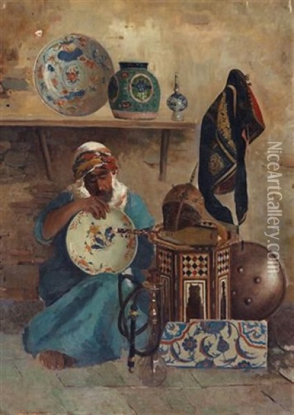 Antikaci Oil Painting - Salvatore Valeri