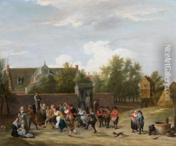Fete De Paysans Oil Painting - David The Younger Teniers