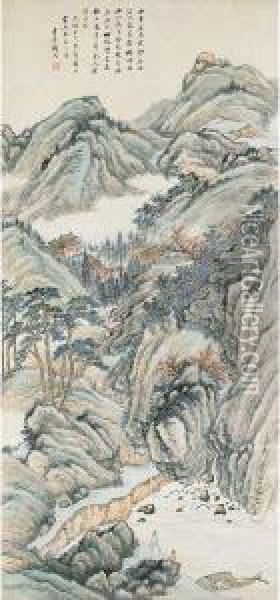 Mountain Recluse Oil Painting - Gu Yun