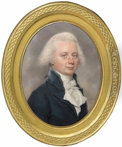 Benjamin Roebuck, M.c.s. (d. 1809), In Blue Coat Oil Painting - John Smart